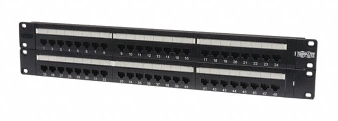 PATCH PANEL 48-PORT CAT5E RACK-MOUNT
