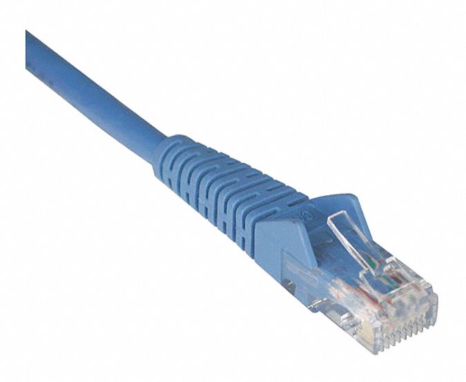 Cat6 Cable, Snagless, Molded, M/M, Blue, 15ft