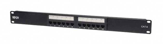 PATCH PANEL CAT6/5E 110 PUNCH 1U 12PORT
