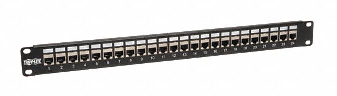 PATCH PANEL CAT6/5 SHIELDED FT LENGTH 1U 24PORT