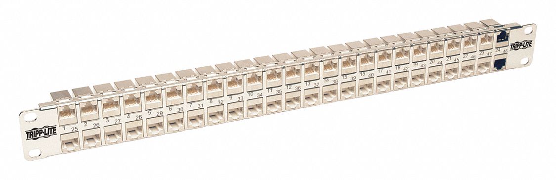 PATCH PANEL STP SHIELDED FEED 1U 48PORT