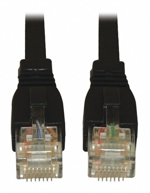 Cat6(a) Cable,Snagless,10G,Black,7ft Grainger