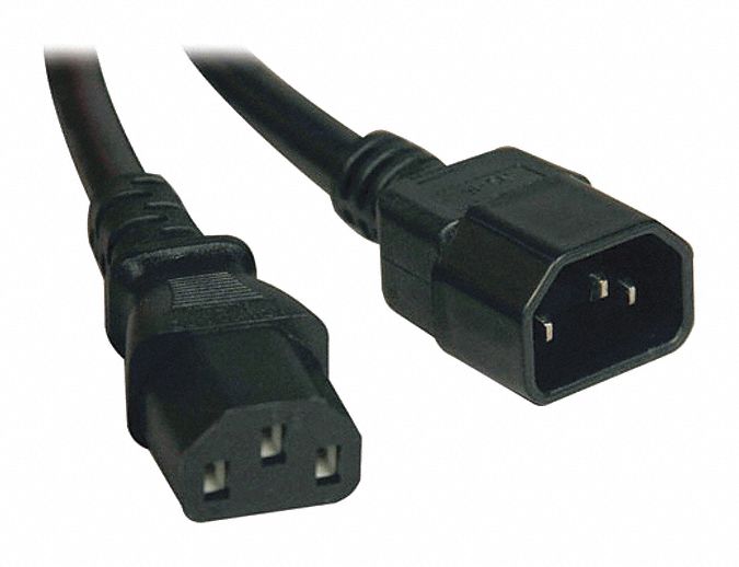 Power Cord, C14 to C13, 10A, 18AWG, 6ft