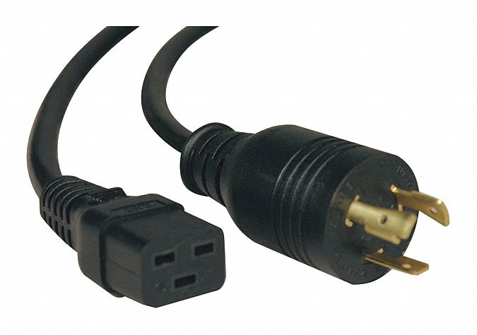Power Cord, HD, C19, L5-20P, 20A, 12AWG, 10ft
