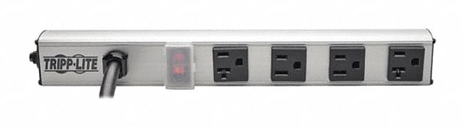 Power Strip, 4-Outlet, 5-20P, 15ftcord