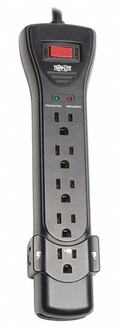 Surge, 7 Outlet, 7ft cord, 2160J, Black