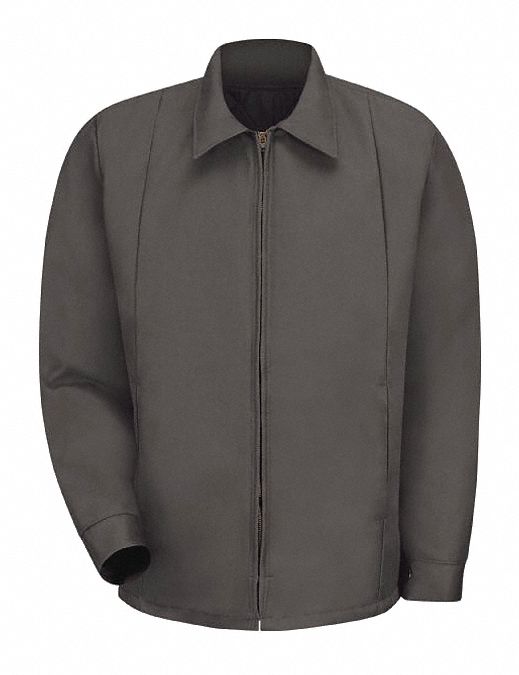 RED KAP Perma-Lined Panel Jacket: Jacket, Unisex, Jacket Garment, XL,  Charcoal, Regular, Zipper