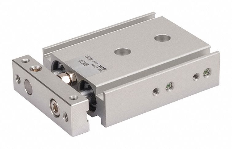 Dual Rod Cylinder: 10 mm Bore Dia, 25 mm Stroke Lg, Slide Bearing, Through Hole Mounting, CXS