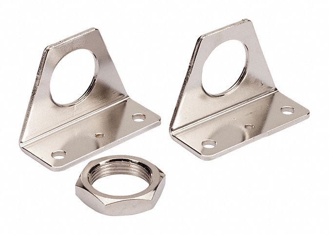 Foot Bracket: Foot Mount Type, Fits 20 mm Bore Dia, CM-L020B