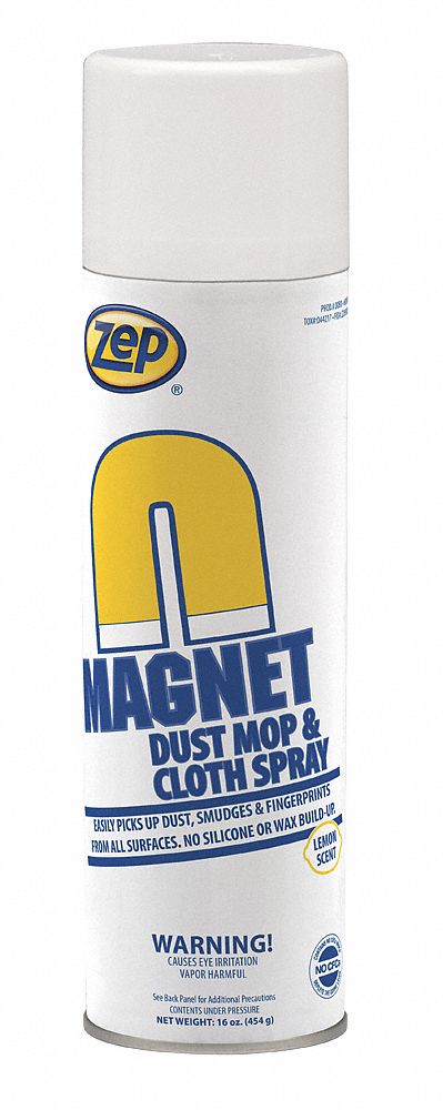 Zep Magnet Dust Mop and Cloth Spray Treatment, 16 oz. Aerosol, 12 Cans/Case