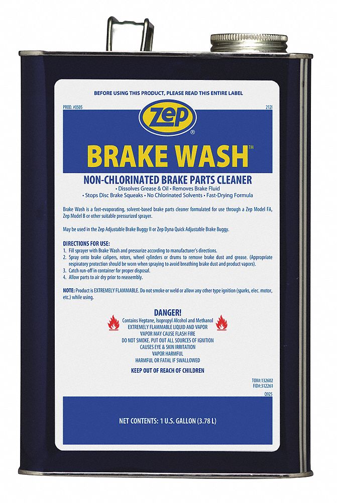 ZEP Brake Cleaner and Degreaser, Canister, 1 gal, Flammable, Non