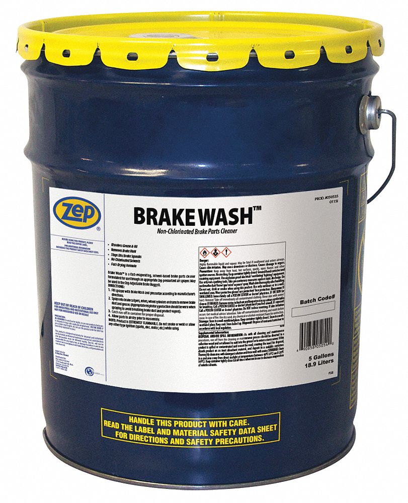 ZEP Brake Cleaner and Degreaser, Pail, 5 gal, Flammable, Non Chlorinated 43NT14050535 Grainger