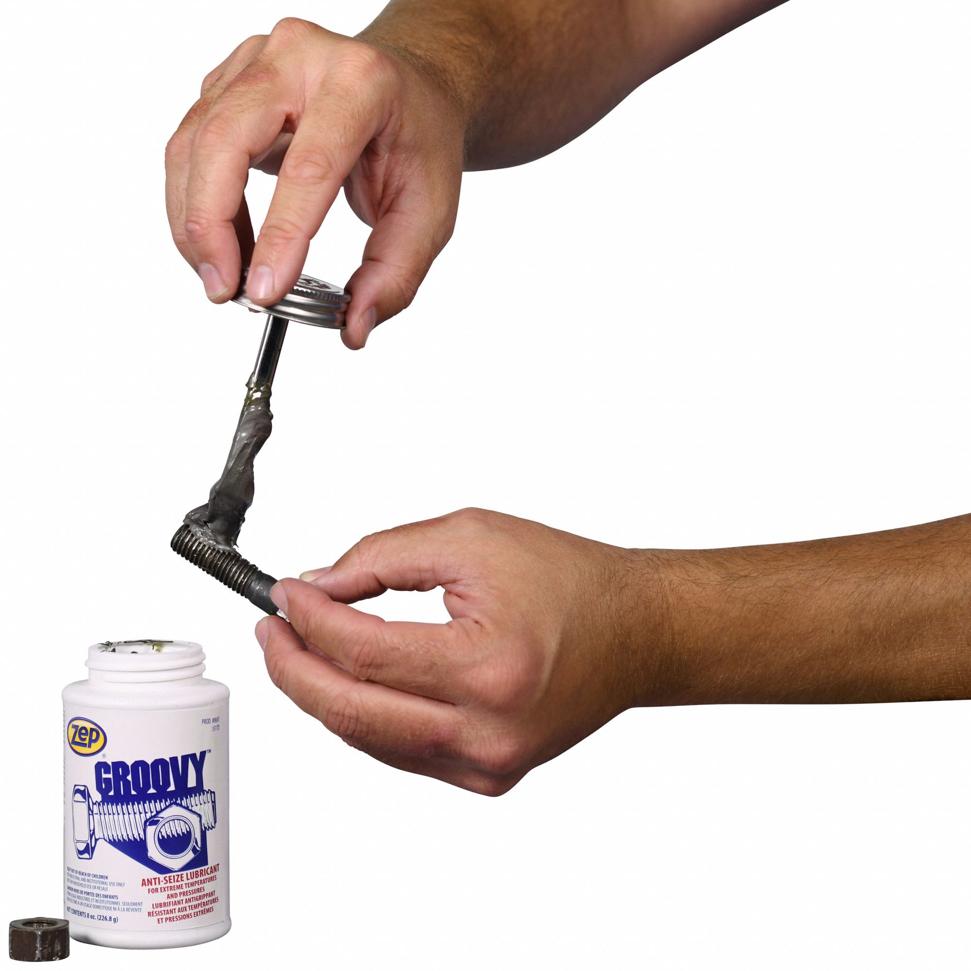 ZEP Heavy Duty AntiSeize, 8 oz, BrushTop Can, Aluminum, Copper, Paste