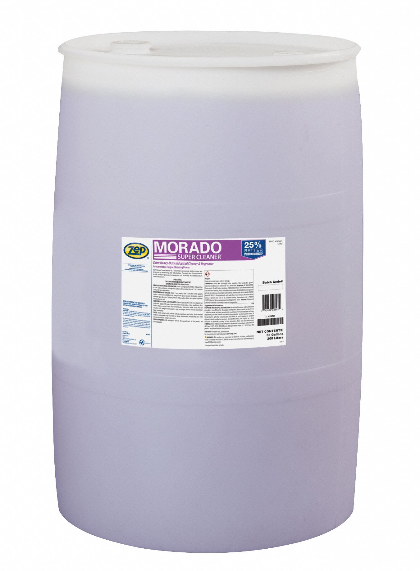 Cleaner/Degreaser: Water-Based, Drum, 55 gal Container Size, Concentrated, 20% VOC Content