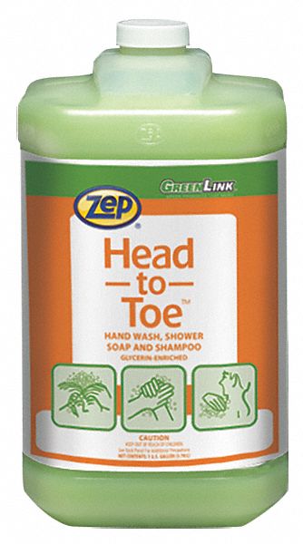 Body Wash/Hand Soap/Shampoo Combo: 1 gal, Squeeze Bottle, Liquid, Herbal, Moisturizing, 4 PK