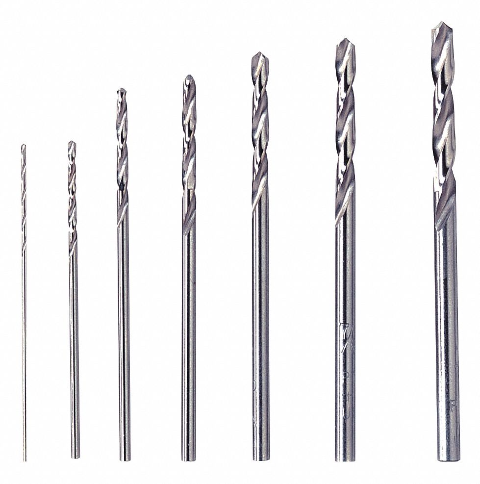 DREMEL, 1/32 in to 1/8 in Drill Bit Size, Drill Bit,7 pcs. 43NV73628