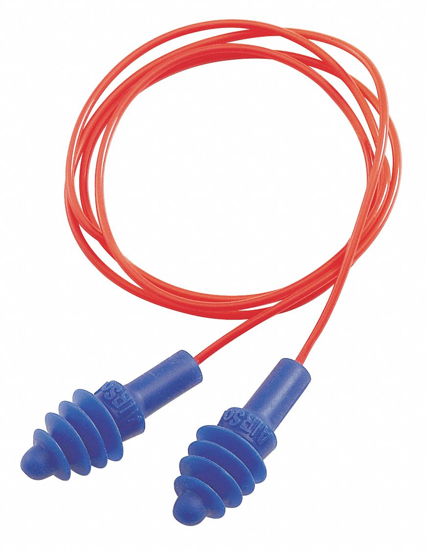 Earplugs, Airsoft, Red Polycord, PK100