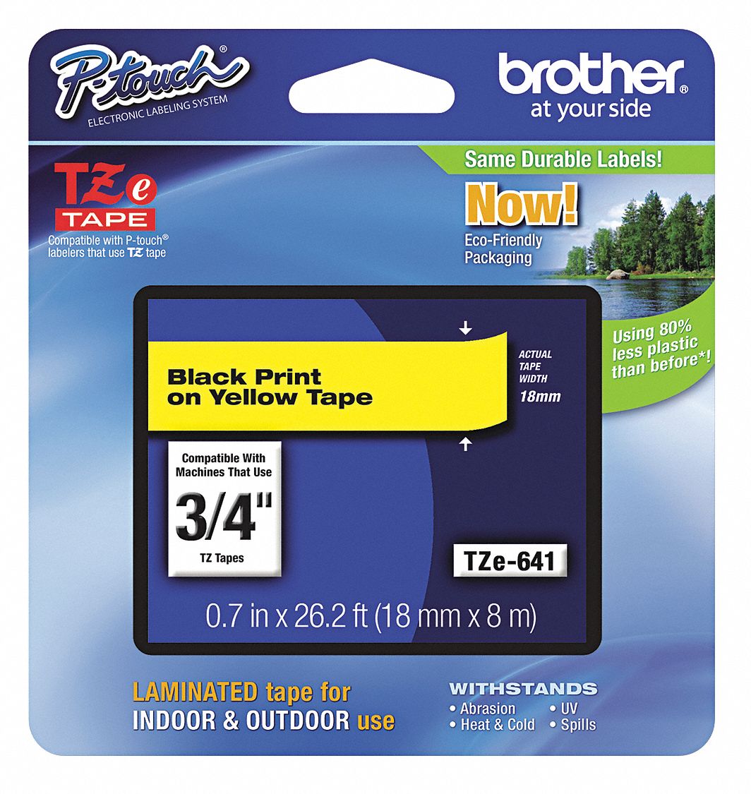 Label Tape Cartridge 3/4 Black/Yellow