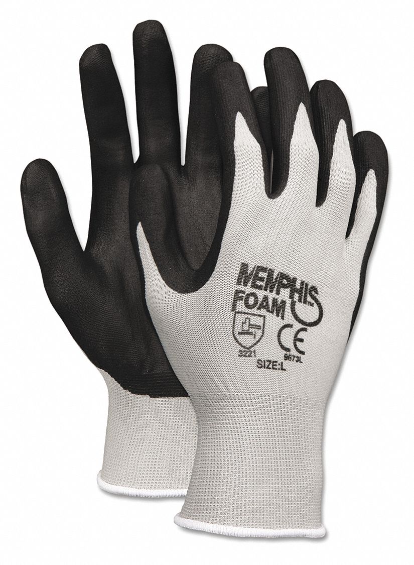 Gloves, Seamless Dipped, XL, Bk, PK12