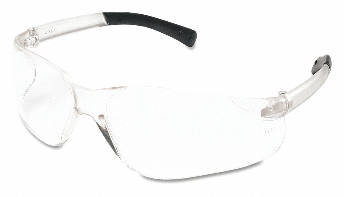 Safety Glasses, Black Frame, Clear Lens
