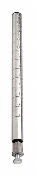 Shelving Post: 63 in x 1 in, Steel, Silver, 1 Posts