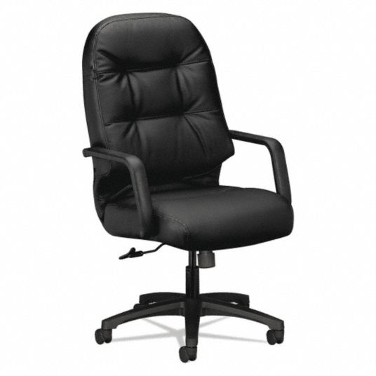 HON Chair, Exec, Leather, Bk - 43PV43|2091SR11T - Grainger