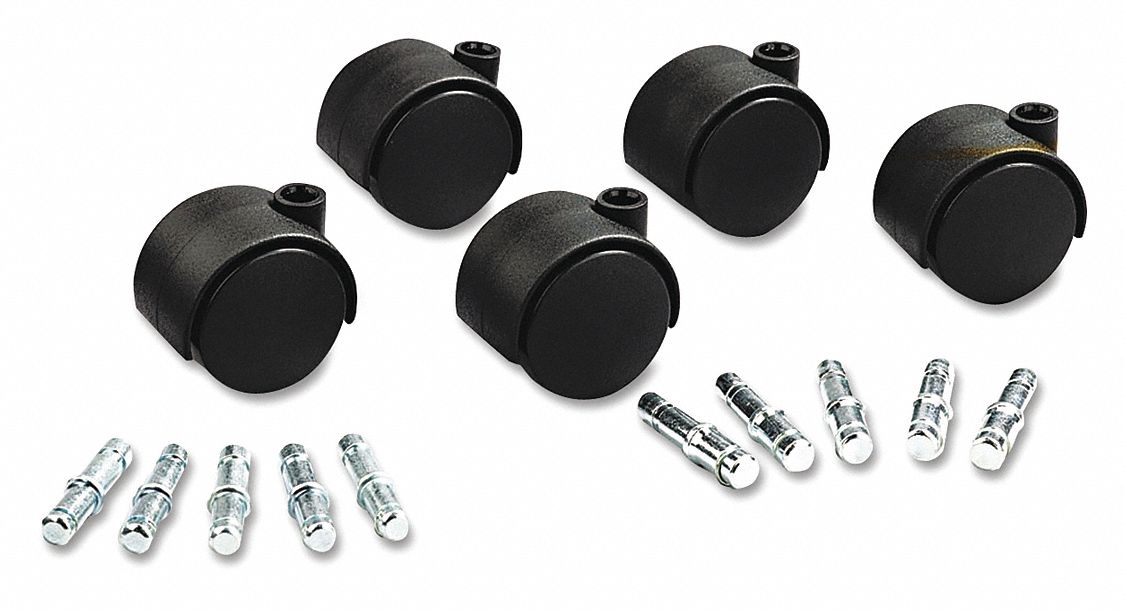 Caster, Duet, Dlx, Sft, Black, PK5