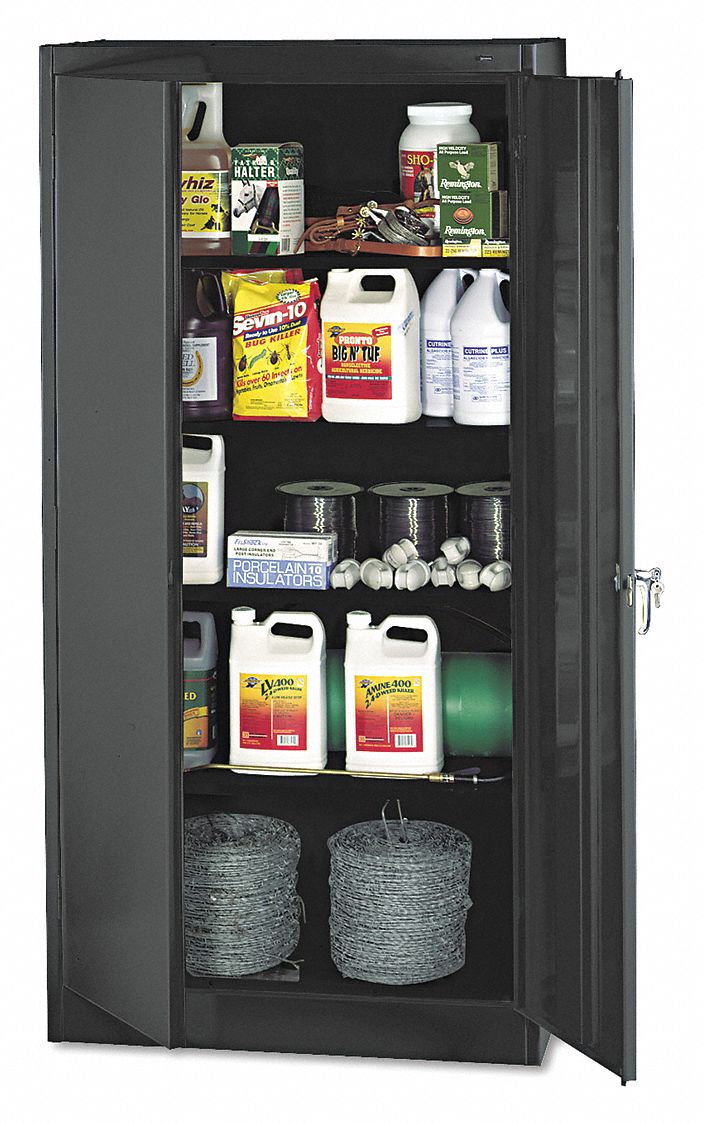 ARMOIRE STOCKAGE 36X18X72 NOIR
