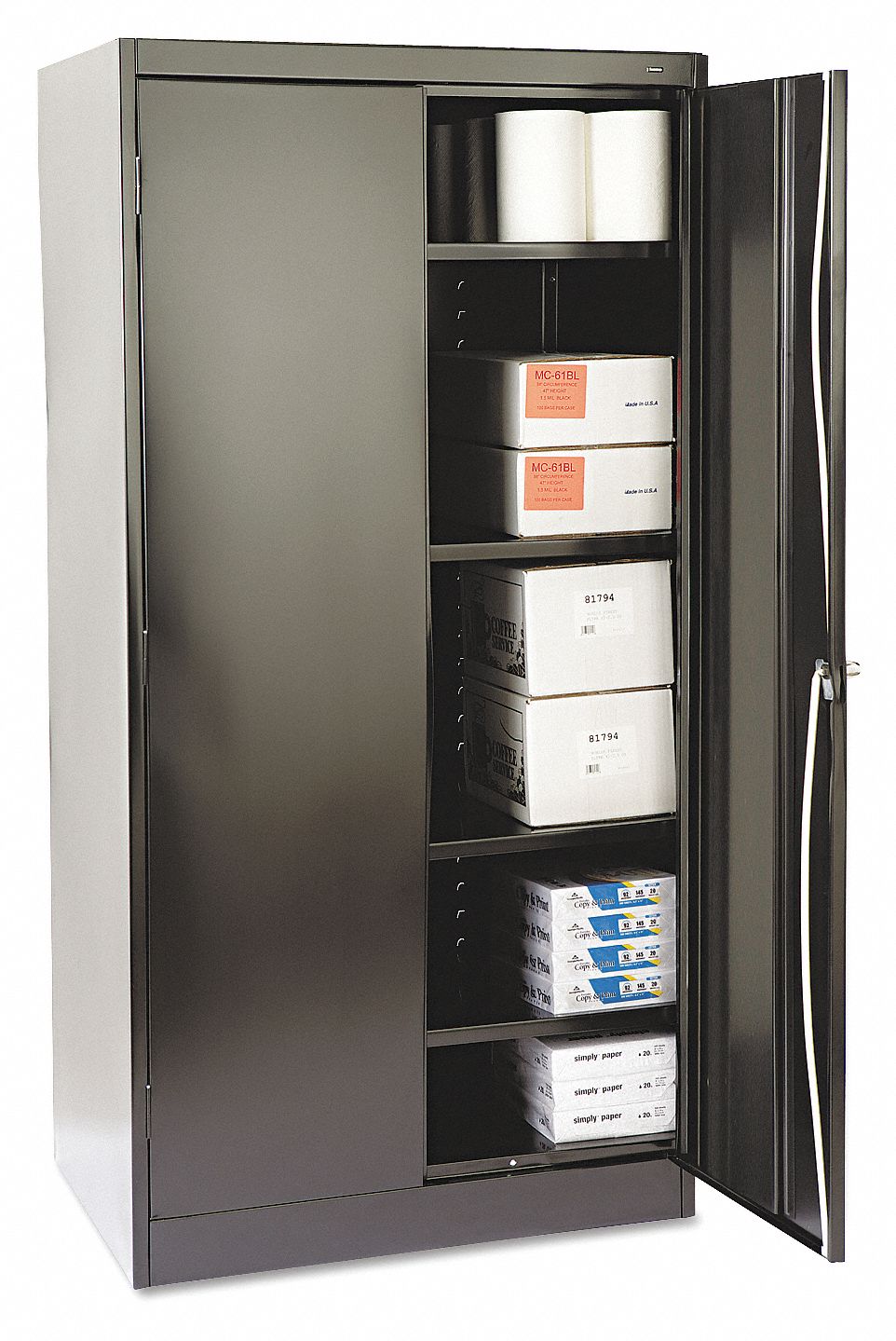 ARMOIRE STOCKAGE 36X24X72 NOIR