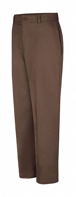 Mns Brown Dp Cotton Work Pant: Men's, Work Pants, ( 40 in x 32 in ), Brown, Cotton, Buttons