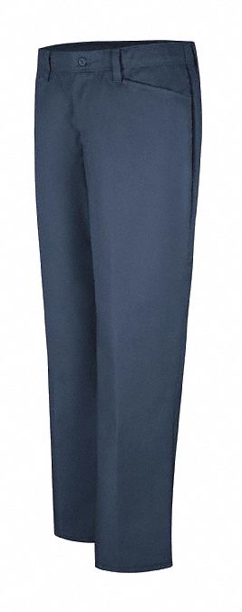 WOMEN'S WORK N MOTION PANTS, L, 34 X 32 IN, NAVY, COTTON/POLYESTER