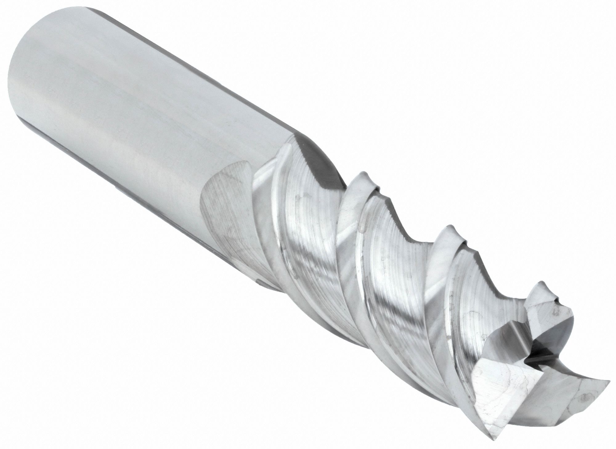 Square End Mill: Carbide, 3 Flute, 3/8" Mill Dia, 1-1/8" LOC, 2-1/2" OAL