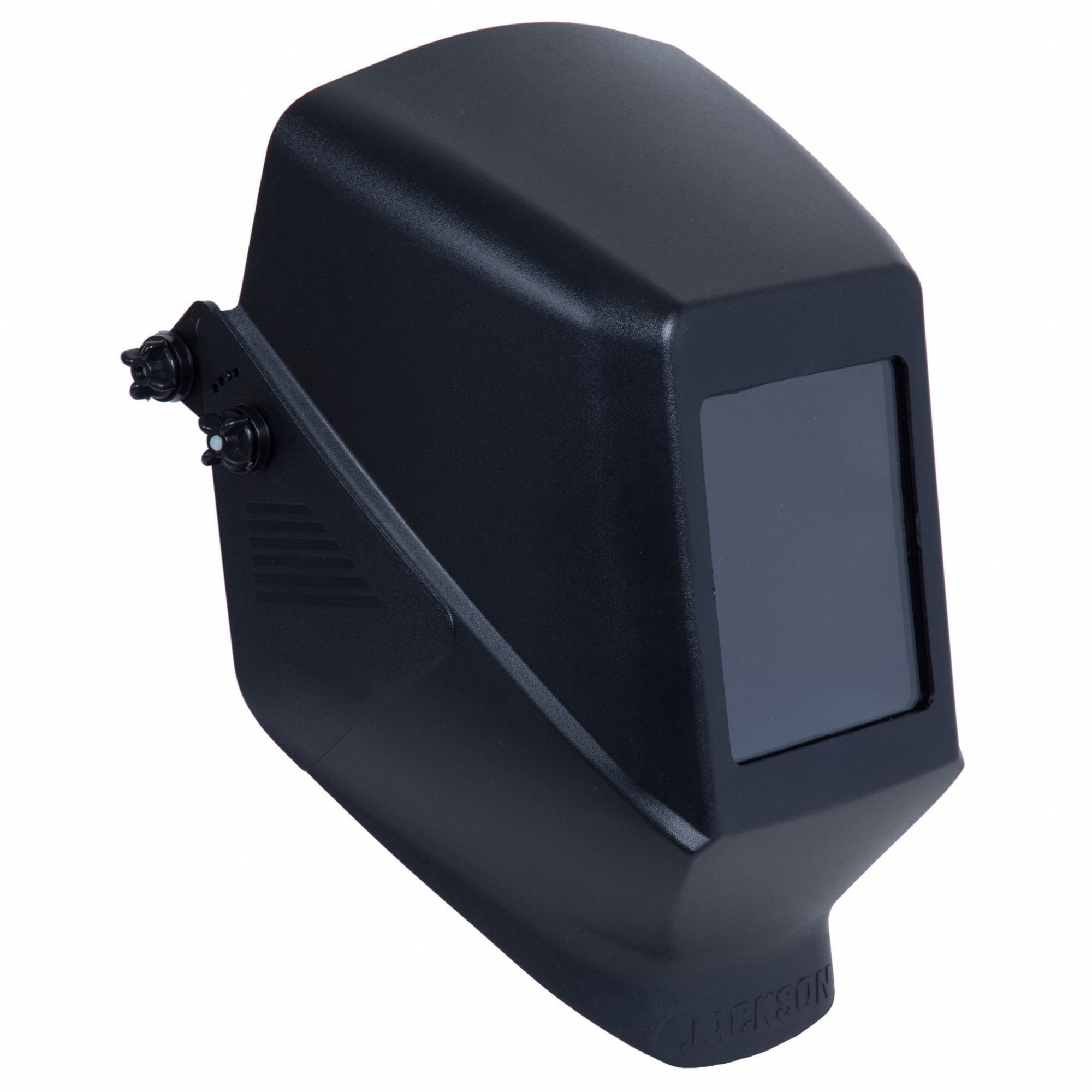 Welding Helmet: Passive, Black, W10, 4.5 in x 5.25 in, Slotted Hard Hat Adapter