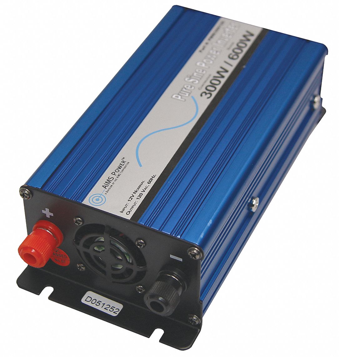 Pure Sine Inverter, 300W, 12V, w/Cables
