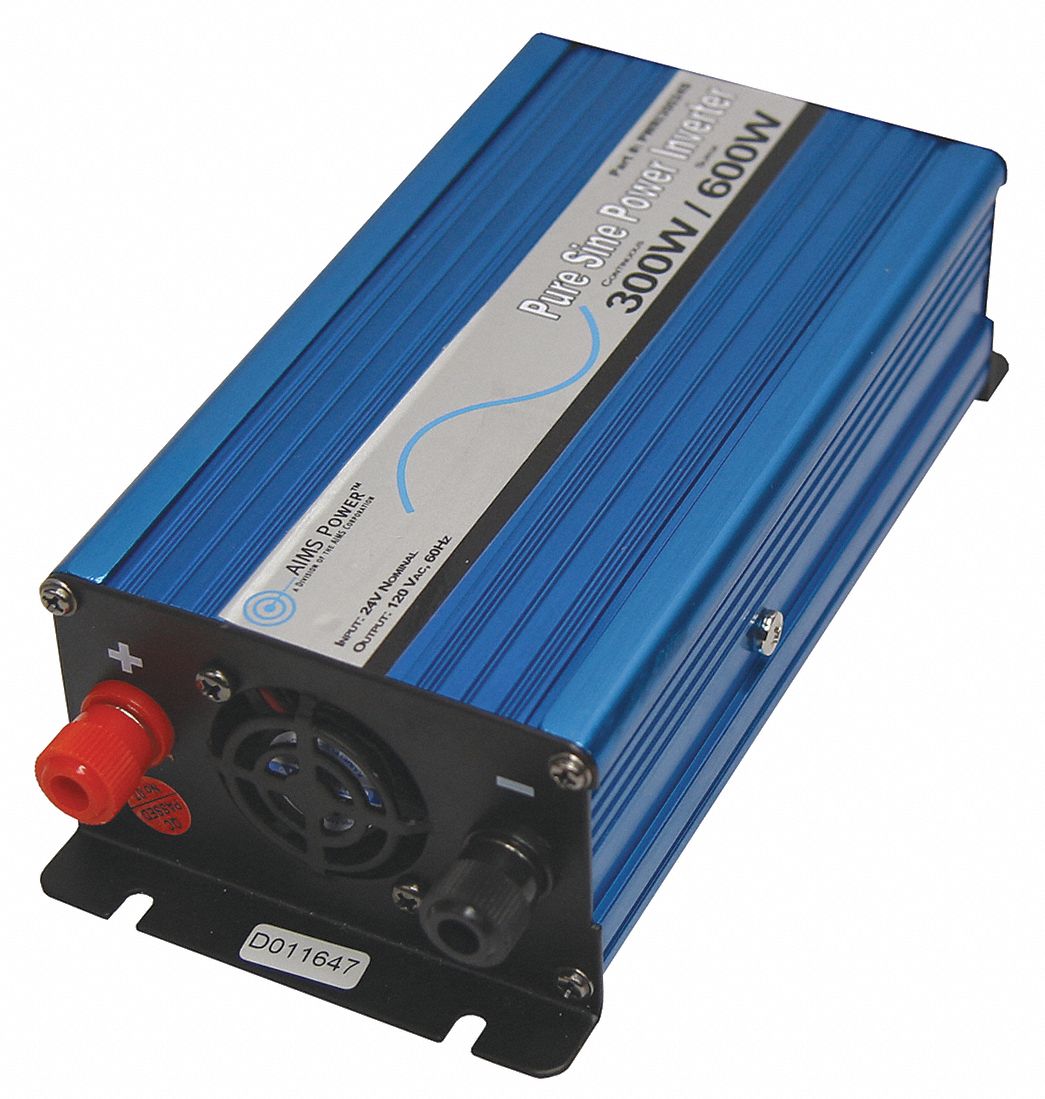 Pure Sine Inverter, 300W, 24V, w/Cables