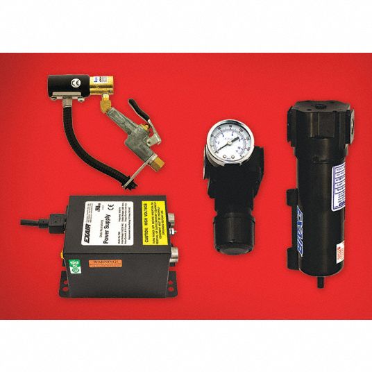 EXAIR, Aluminum, 1/4 in NPT Female, Ion Air Gun Kit 43VY368493