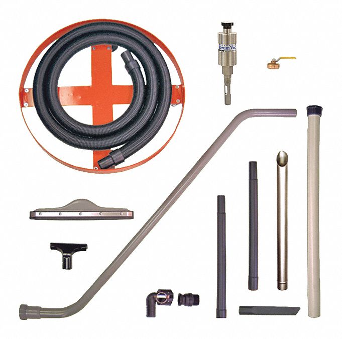 Deluxe Rev. Drum Vac System, 55 gal.