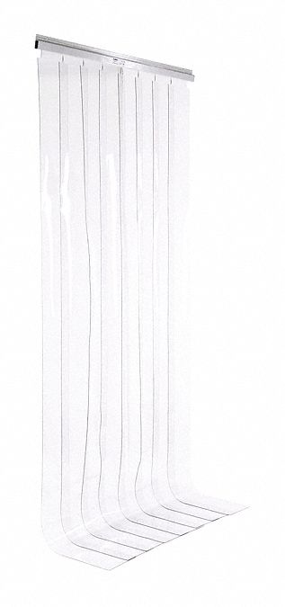 Curtain Kit, 38" x 84", 0.06" Thick, 6" Wide: For 402LA6063884, Fits Kason Brand