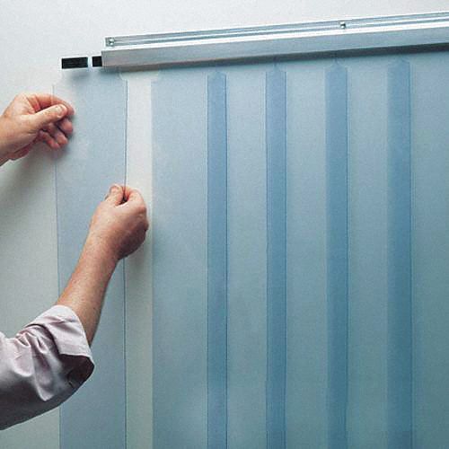 Curtain Kit, 38" x 84", 0.06" Thick, 6" Wide: For 401SA6063884, Fits Kason Brand