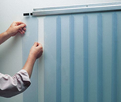 Curtain Kit, 42" x 84", 0.06" Thick, 6" Wide: For 402LA6064284, Fits Kason Brand
