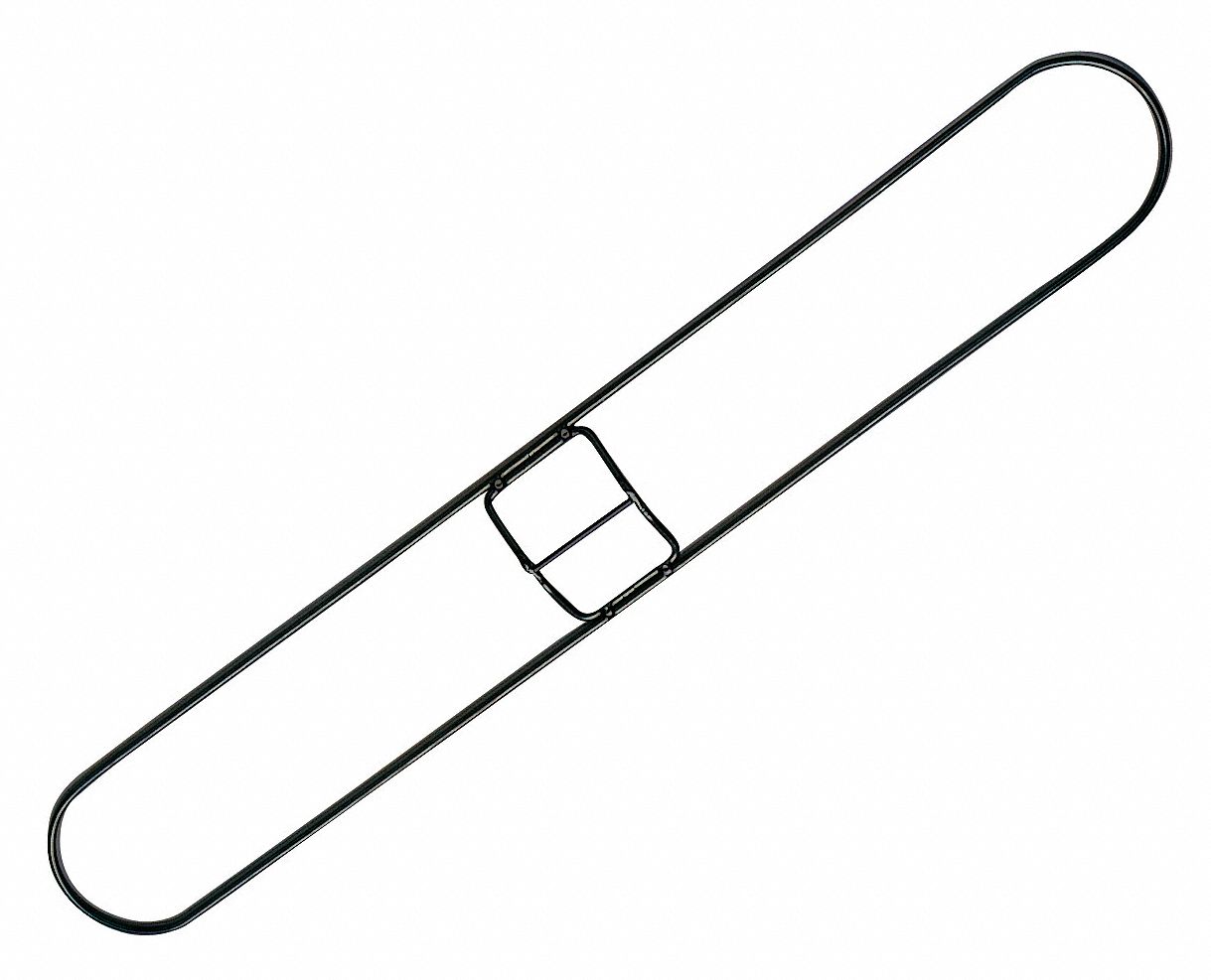 Dust Mop Wire Frame: Snap On Connection, 36 in Wd, 5 in Dp, Snap On