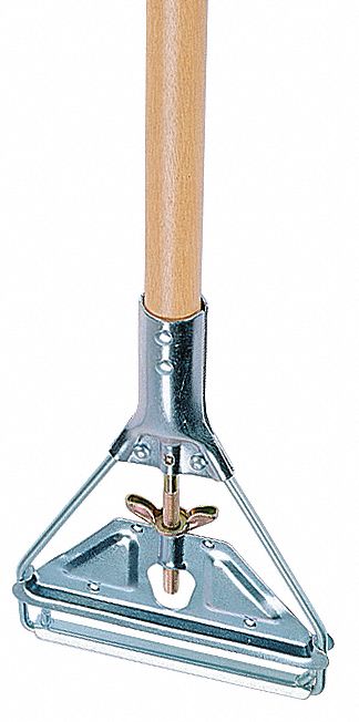 Wet Mop Handle, 60 in L, Natural