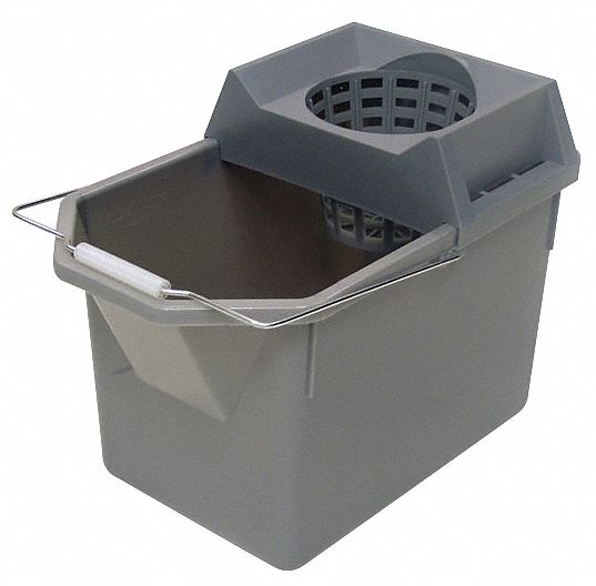 Bucket and Strainer, Gray, 3 3/4 gal