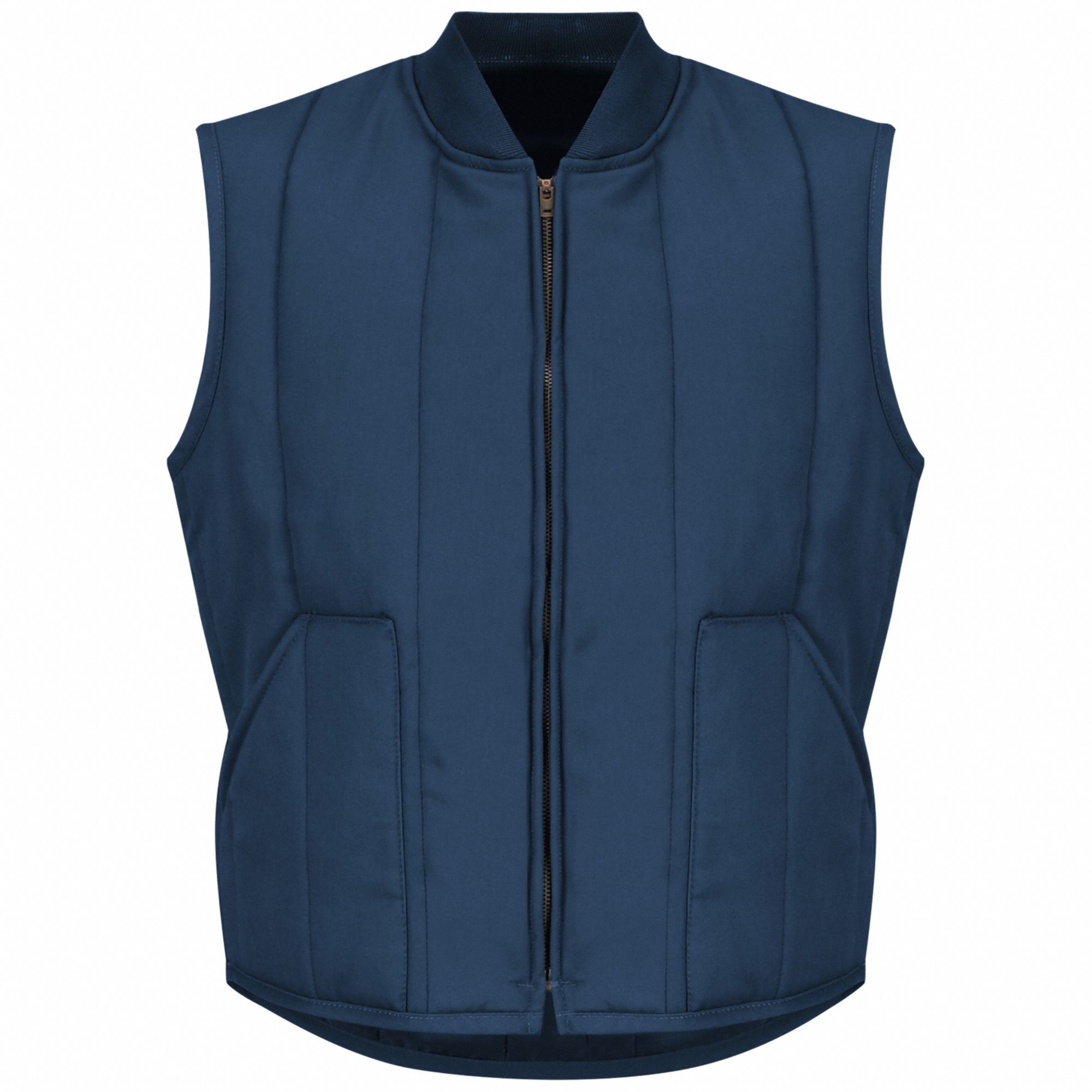 Mns Charcoal Quilted Vest Patch Pkt: S, 38 in Max Chest Size, 27 in Lg, Cotton/Polyester