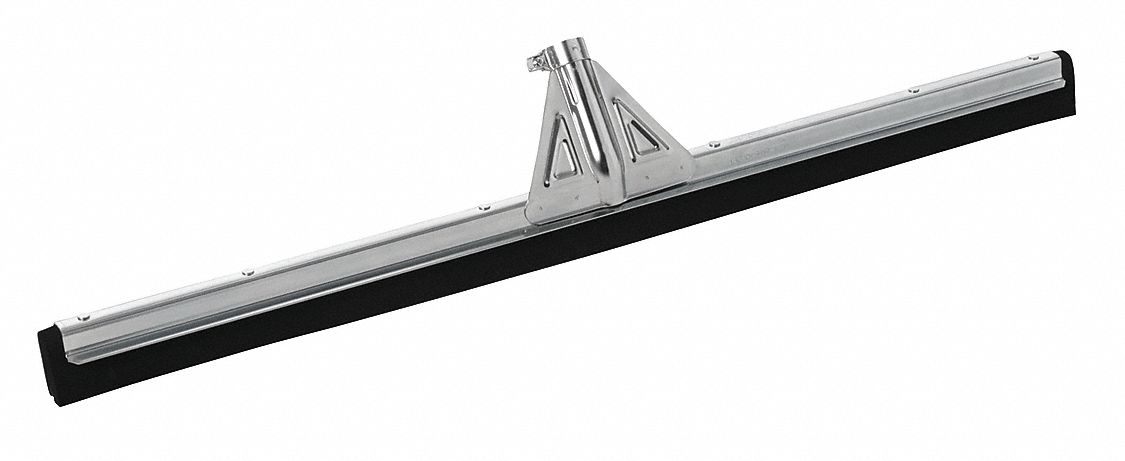 FLOOR SQUEEGEE, DOUBLE-BLADE, TAPERED, NOT THREADED, RUBBER