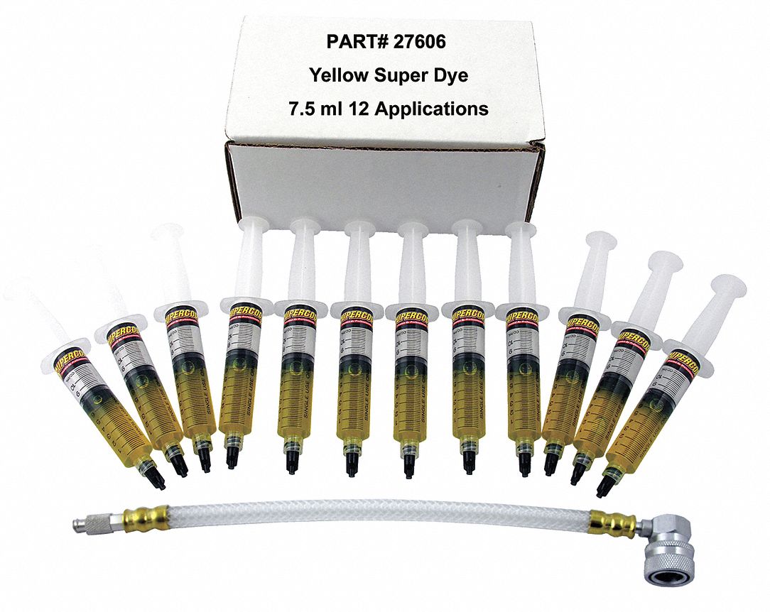SUPERCOOL 27606 A//C Dye Syringes Kit,PK12