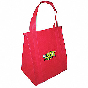 INSULATED TOTE BAG,RED,13 X 15 IN
