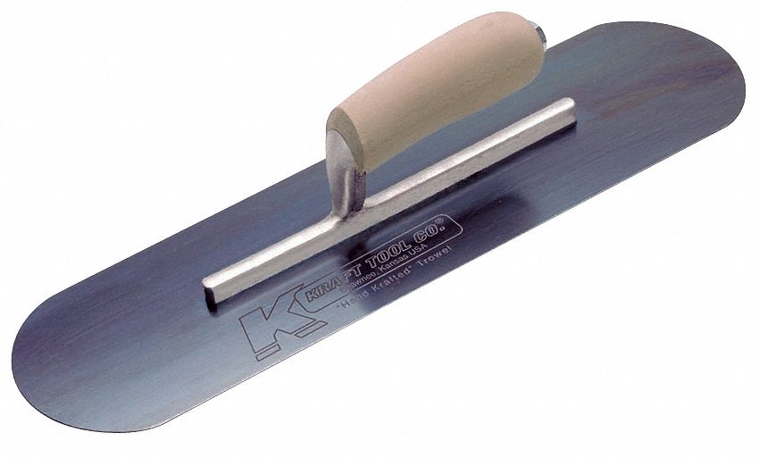 KRAFT TOOL Pool Trowel Round Edges, 16 in Lg (In.), 4 in Wd (In