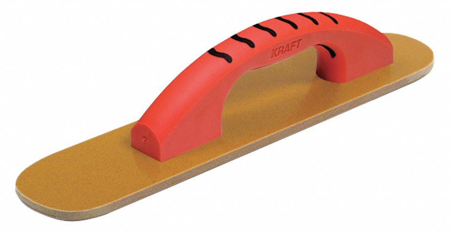 Kraft Tool CF146 1/2-Inch Radius Outside Curb And Sidewalk Tool With Wood Handle, 6 X 4-Inch