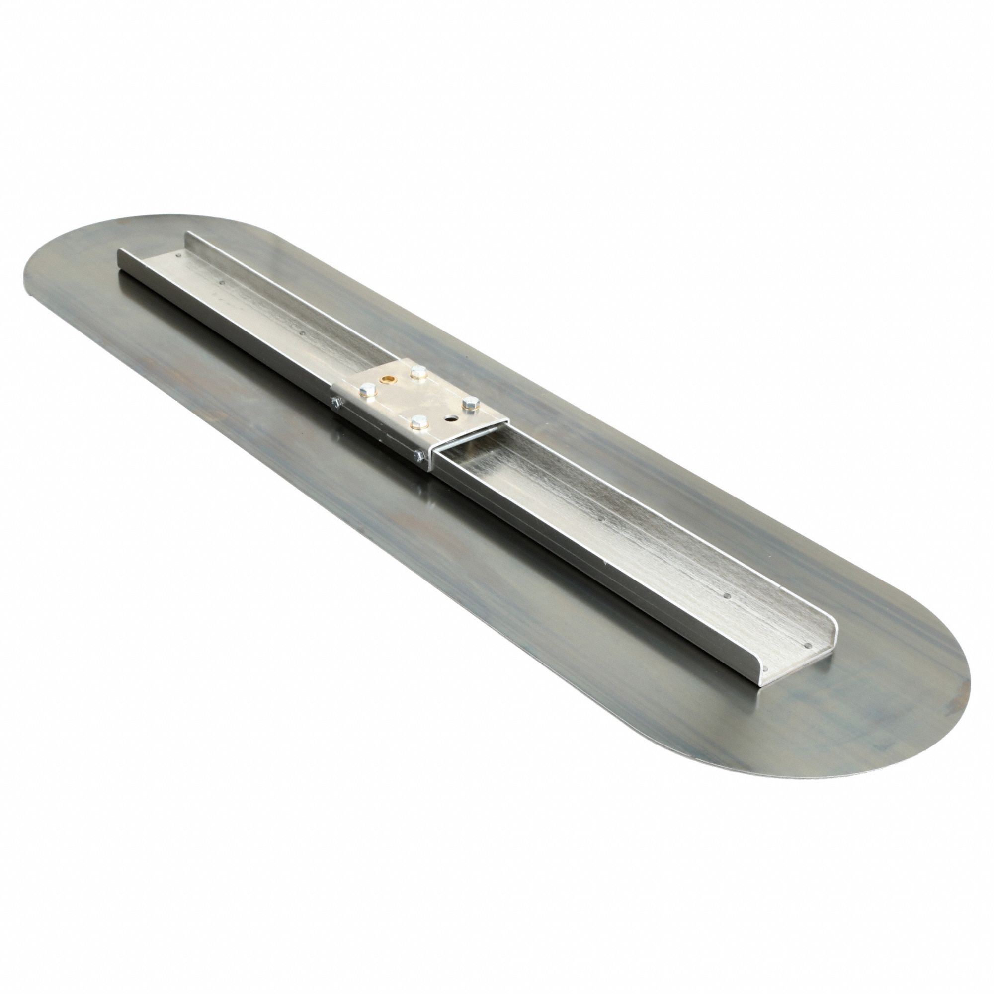 BULL FLOAT, BLUE STEEL BLADE, ROUND BLADE, BROKEN-IN, 12 X 48 IN